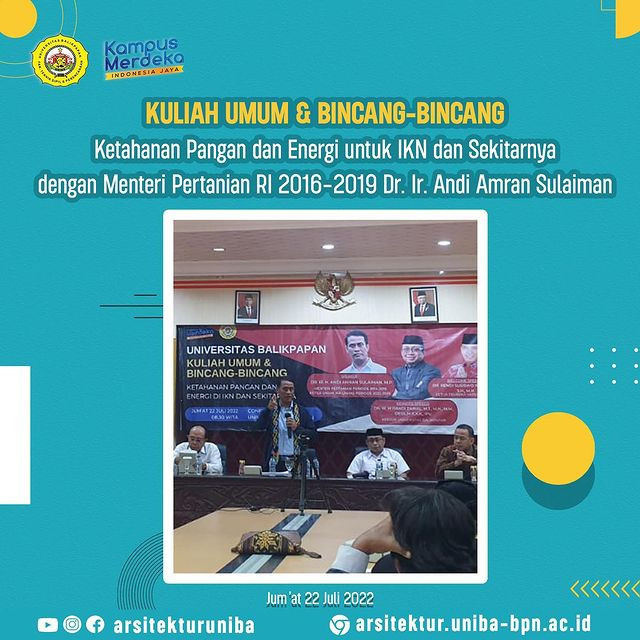 Kuliah Tamu Dan Berbincang-bincang Ketahanan Pangan Dan Energi Untuk IKN